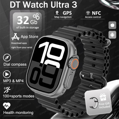 Montre Connectée GUHUAVMI Apple Watch Ultra 2 – AMOLED, Suivi Santé, Multi-Sports, IP67