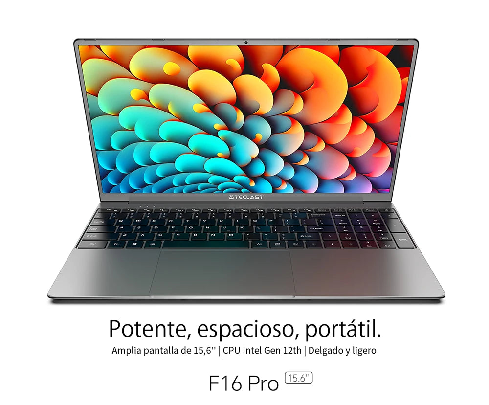【Nouveau】 Ordinateur portable Teclast F16Pro 15,6" 1920X1080, 12 Go / 16 Go de Ram, 256 Go / 512 Go Rom, clavier rétroéclairé, pour Intel N95, Mini-Hdmi