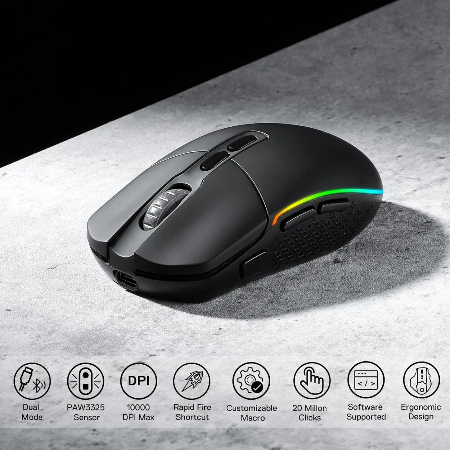 Souris Gamer Ergonomique et Programmable – Performance et Confort