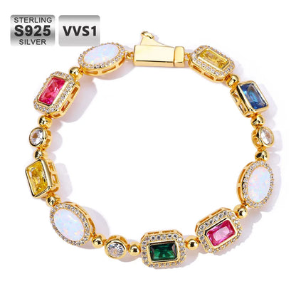 💎 Collier &amp; Bracelet Hip Hop en Argent 925 avec Moissanite – Style Miami Cuban