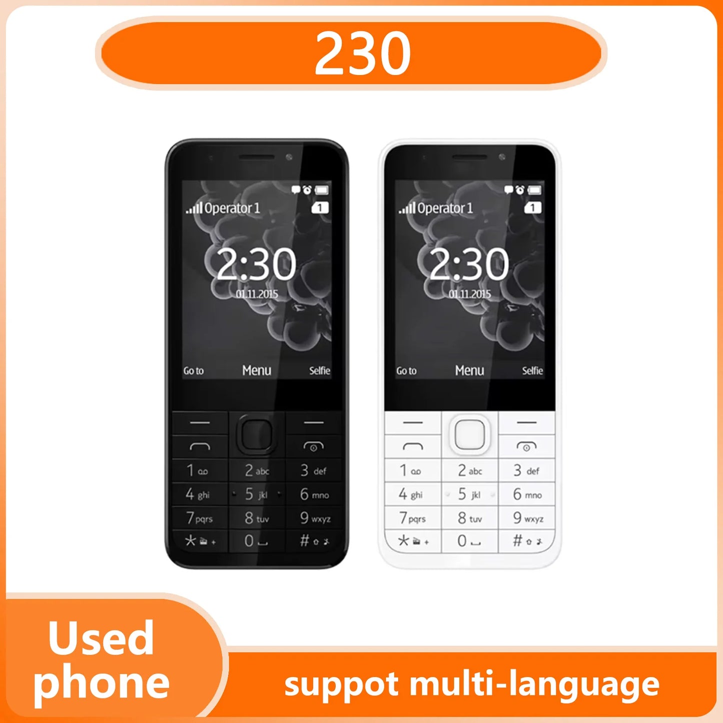 Nokia 230 Double SIM – Écran 2,8", Caméras Avant & Arrière 2 MP