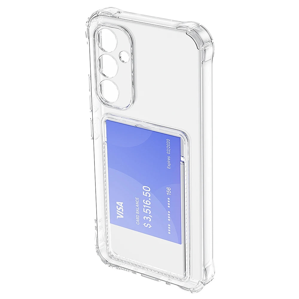 Étui Transparent Toocki avec Porte-Cartes – Coque Souple en PC + TPU pour Smartphone