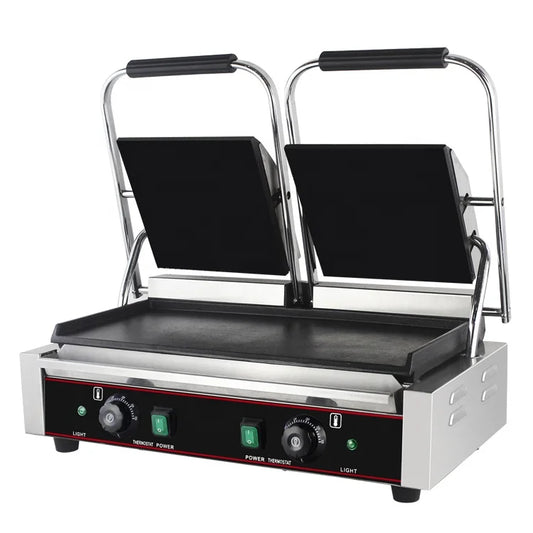 Grill & Presse à Sandwich Professionnel Double Face – Plaques Plates Antiadhésives