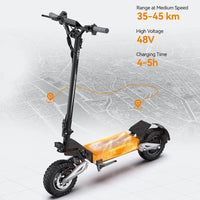OOTD T10 – Trottinette Électrique 900W 48V 13Ah | 11” Pneus, LED, 45 km/h, 60 km d’autonomie, Pliable