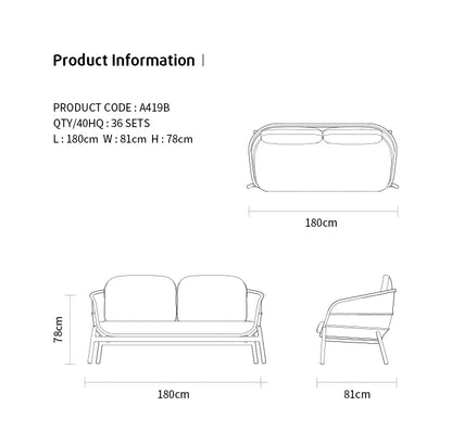 Artie haute qualité loisirs rotin canapé luxe PE tissé osier jardin Patio meubles d'extérieur canapé ensembles