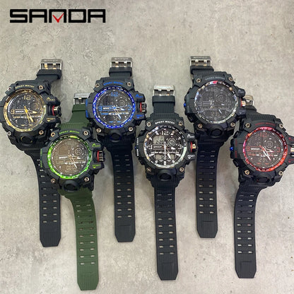 2022 Sanda Top Brand Sports Men's Watches Military Quartz Watch Man Waterproof Wristwatch For Men Clock Shock Relogios Masculino