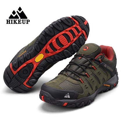 HIKEUP chaussures de randonnée pour hommes chaussures d'extérieur en daim et cuir résistant à l'usure hommes Trekking marche chasse baskets tactiques