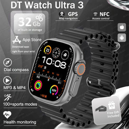 Montre Connectée GUHUAVMI Apple Watch Ultra 2 – AMOLED, Suivi Santé, Multi-Sports, IP67