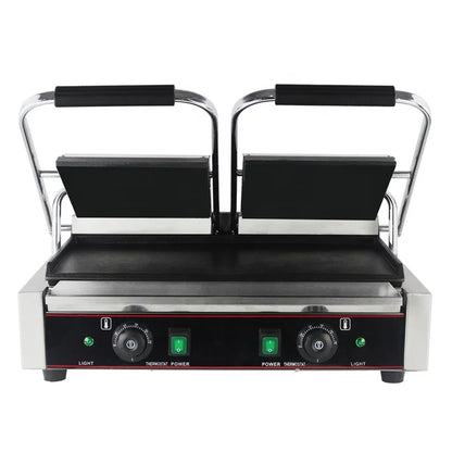Grill & Presse à Sandwich Professionnel Double Face – Plaques Plates Antiadhésives