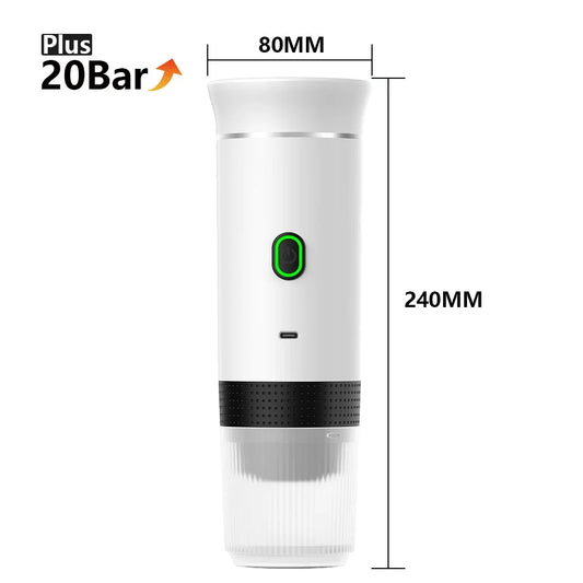 Machine à Expresso Portable Sans Fil NOCCLILI – 3-en-1 Capsules Café Moulu