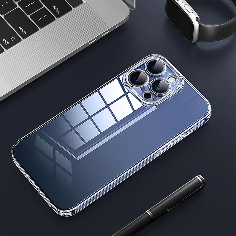 Coque rigide Ultra fine et transparente pour iPhone 15 14 13 12 16 Pro Max 16e 11, coque de téléphone antichoc transparente