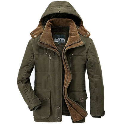 Bonne qualité mâle Fit manteaux d'hiver multi-poches Cargo vestes hommes longs manteaux d'hiver doudoune à capuche décontracté chaud Parkas 7XL