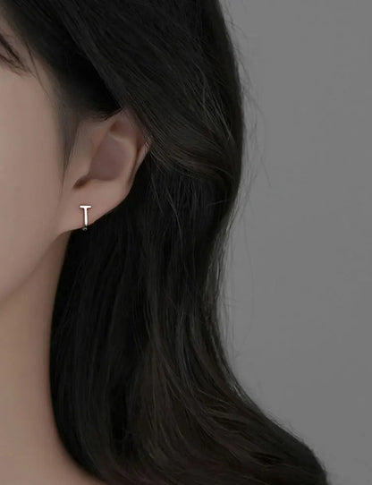 Boucles d'oreilles en argent Sterling 925 en forme de T, charmantes, Style minimaliste, cadeau de fête, bijoux fins pour femmes, nouvelle collection