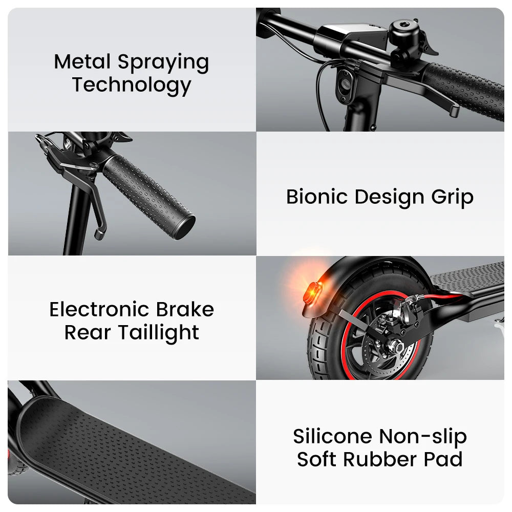 iScooter W6 10 pouces Scooter électrique 500W adulte e-scooter 36V 10.5Ah 35 km/h vitesse Support APP 30km portée ville Scooters électriques