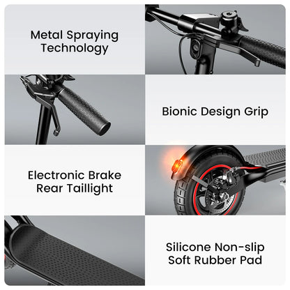 iScooter W6 10 pouces Scooter électrique 500W adulte e-scooter 36V 10.5Ah 35 km/h vitesse Support APP 30km portée ville Scooters électriques