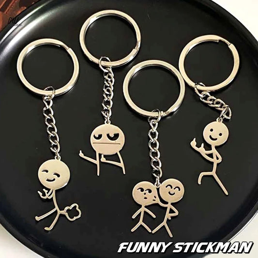Porte-clés de Couple, Match intéressant des gens que le cœur, doigt du milieu, personnalité Ins, sac drôle, pendentif, bijoux, cadeau pour Couple et amis