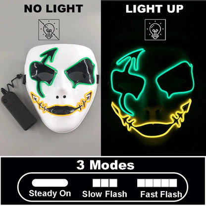 Masque Shuffle Lumineux – Cosplay Demon Slayer et Accessoire Halloween