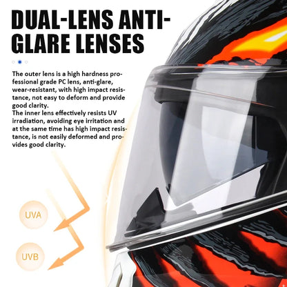 Uchoose-d'expériences intégraux approuvés DOT pour hommes et femmes, équipement de protection contre les collisions, casque rabattable pour moto, double pare-soleil
