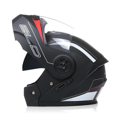 2020 nouveauté hommes moto course professionnelle casque rabattable matériau ABS casques modulaires à double lentille Certification DOT
