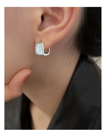 REETI 925 boucles d'oreilles en argent Sterling boucles d'oreilles carrées géométriques pour femmes cadeau boucles d'oreilles bijoux de mode cadeau