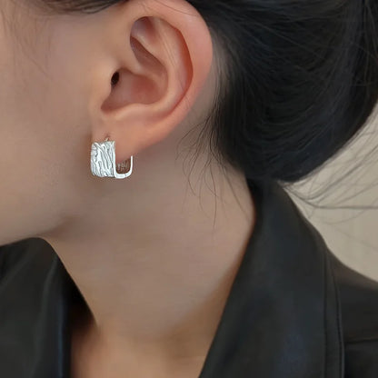 REETI 925 boucles d'oreilles en argent Sterling boucles d'oreilles carrées géométriques pour femmes cadeau boucles d'oreilles bijoux de mode cadeau