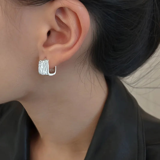 REETI 925 boucles d'oreilles en argent Sterling boucles d'oreilles carrées géométriques pour femmes cadeau boucles d'oreilles bijoux de mode cadeau