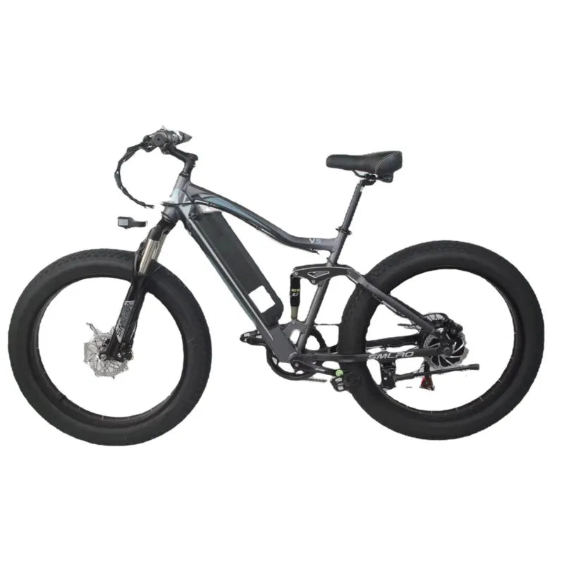 Vélo Électrique D343, 48V, 13Ah, 500W, 26 Pouces, Batterie spatirée, Suspension, Dégradé, Alliage Neige 4.0, Grosse Opathie