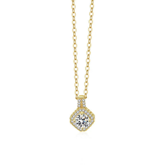 Pendentif Rond Femme Argent 925 avec Moissanite – Style Trendy et Raffiné