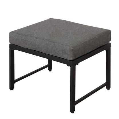 Ensemble canapé et chaise longue d'extérieur, ensemble de sièges en aluminium pour balcon de jardin avec fonction chaise longue