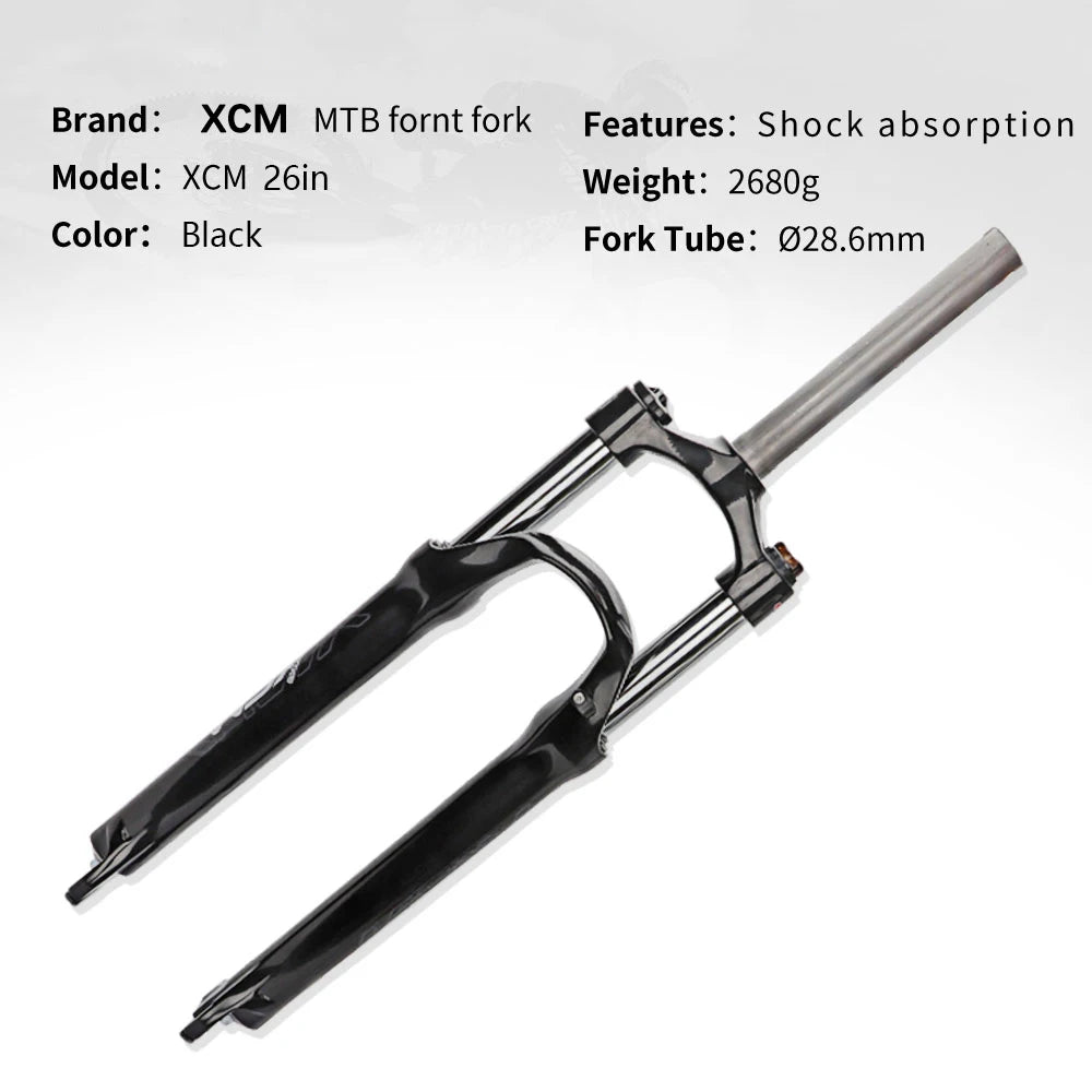 Fourche VTT SUNTOUR XCM – Suspension à ressort huile, verrouillage d’épaule, 100 mm, 26-29’’