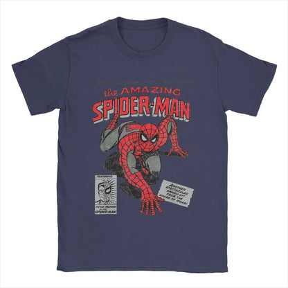 Spider-man Retro Comic Movie T-Shirt pour hommes, SpidSuffolk Tees, Creative Tees, Round Neck T-Shirt, 100% Cotton Birthday Present, Y-Man