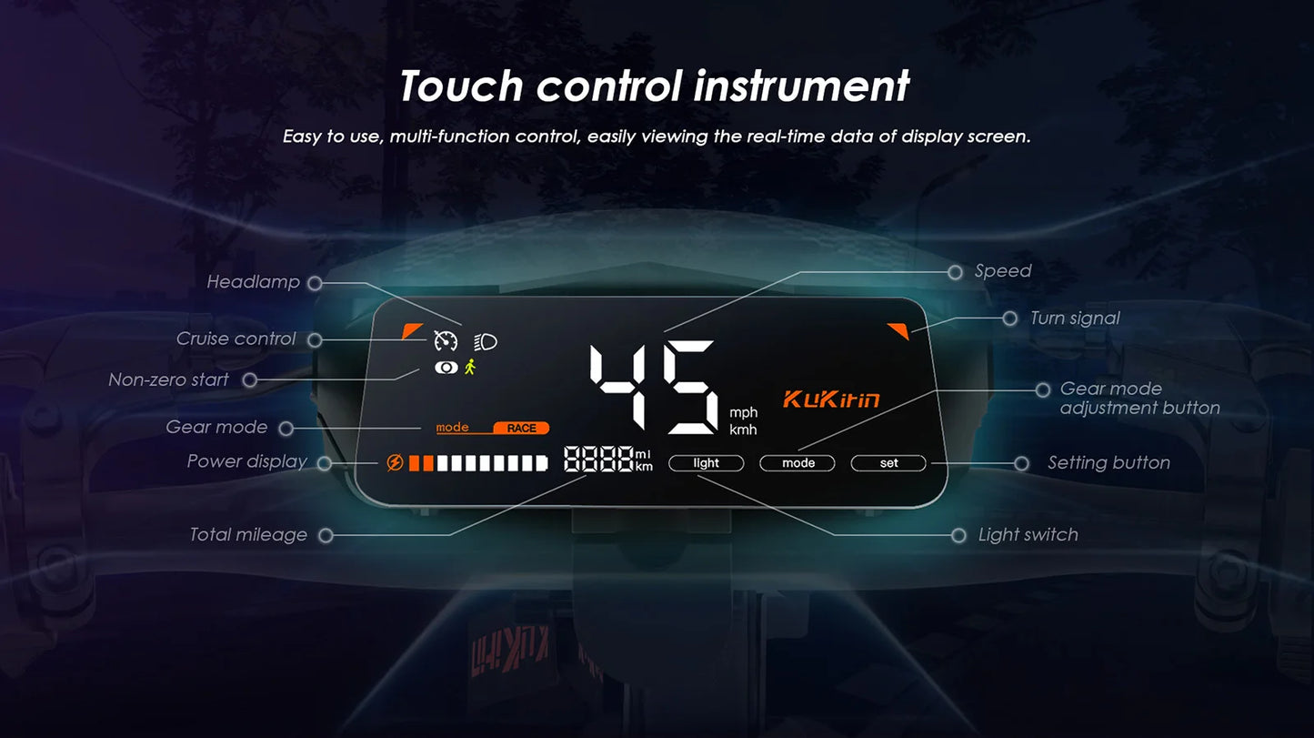 KuKirin NipCity G2 – Trottinette Électrique 800W, Batterie 48V 15Ah, Pliable, Pneus 10" Off-Road, Autonomie 60–80 km