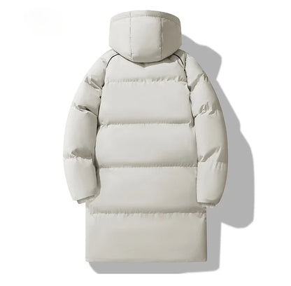Parka chauffante à capuche pour homme, veste rembourrée, manteau long, veste chaude, technologie graphène, style coréen, haut de gamme, couple, hiver, 2024