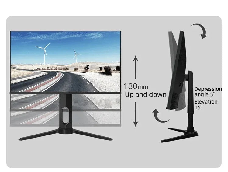 Écran LED incurvé ultra large de 27 pouces, 1K 2K 4K 144hz 165hz, matériel informatique pour PC de jeu