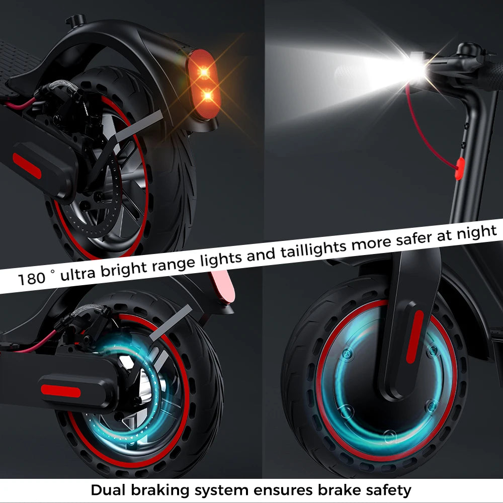 iScooter Trottinette électrique i9 8,5 pouces 350 W 7,5 Ah 30 km/h pour adultes, autonomie maximale de 30 km, avec application