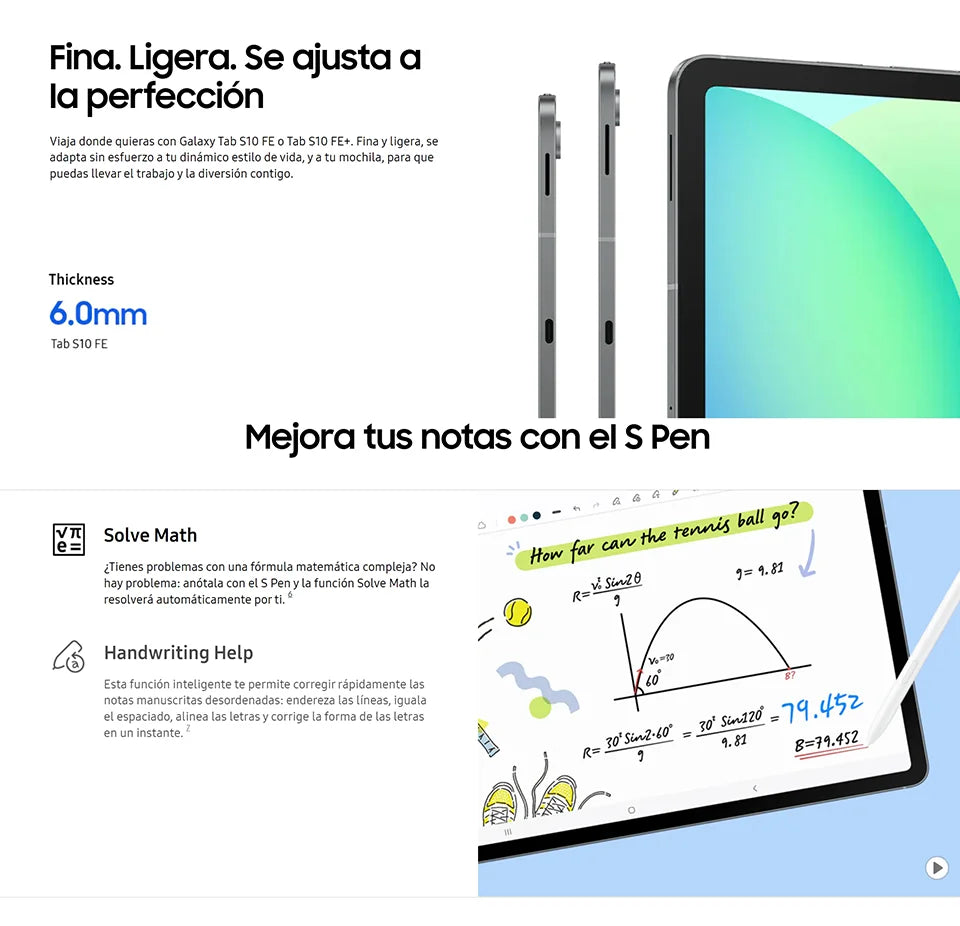 Samsung Galaxy Tab S10 FE, WIFI, Tablette, 10.9",Appareil photo 13 MP,10,9 »,Batterie 8000mAh, IP68
