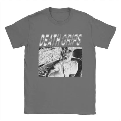 T-shirt Homme Hipster à Poignées de Mort – Coton, Col Rond, Manches Courtes