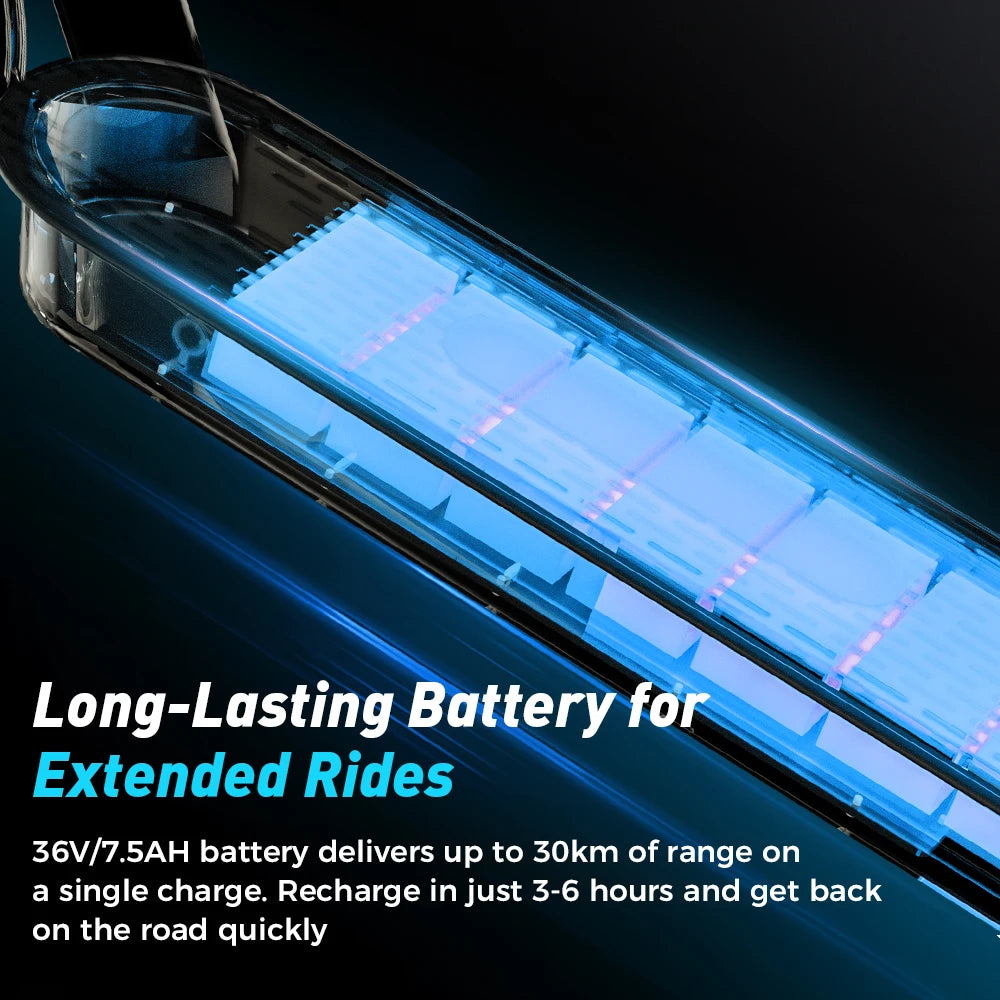 iScooter Trottinette électrique i9 8,5 pouces 350 W 7,5 Ah 30 km/h pour adultes, autonomie maximale de 30 km, avec application