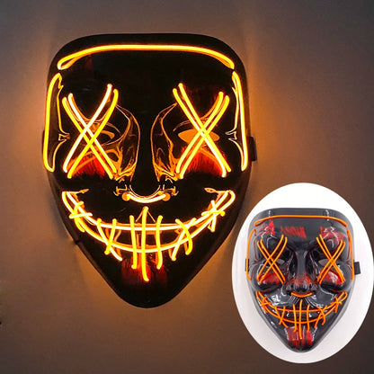 Masque Shuffle Lumineux – Cosplay Demon Slayer et Accessoire Halloween