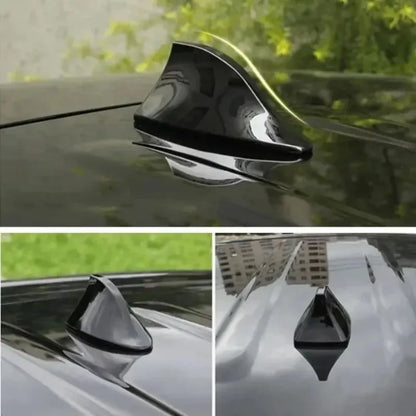 Décoration aérienne de toit d'aileron de requin de voiture de 2 pièces, Option d'antenne Radio AM FM, accessoire de style extérieur pour les véhicules, antenne de toit de voiture