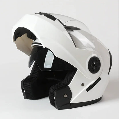 2020 nouveauté hommes moto course professionnelle casque rabattable matériau ABS casques modulaires à double lentille Certification DOT