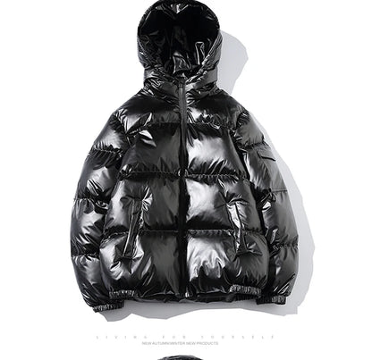 Parka hiver c à capuche imperméablesolide décontracté