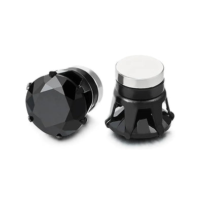 1 paire de boucles d'oreilles en Zircon pour hommes et femmes, en acier inoxydable, en cristal, pour garçons et filles, Mini boucles d'oreilles, Piercing, bijoux cadeau