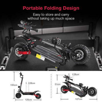 6000W Dual Motor Adult Off-Road S3Electric Scooter 60V-21700 Battery 140KM Range 400kg Max Load Hydraulic Brake 3-5 Day Delivery