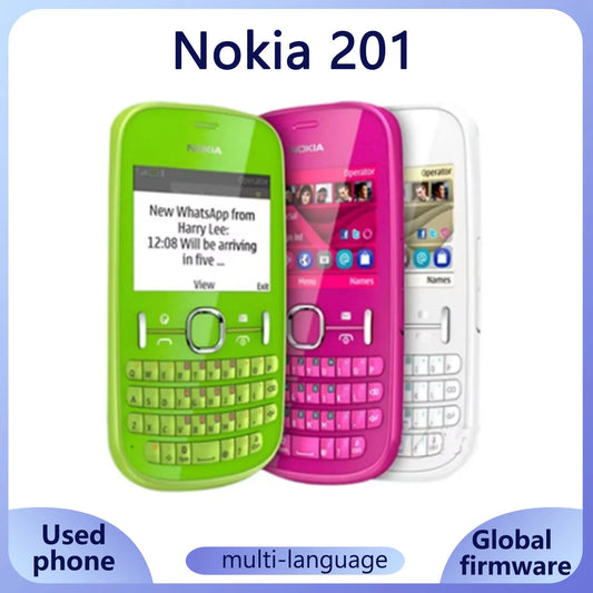 Nokia 201/2010 2G téléphone QWERTY clavier multi-langue longue veille téléphone portable débloqué téléphone utilisé