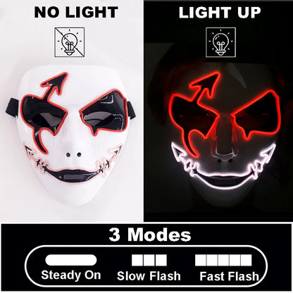 Masque Shuffle Lumineux – Cosplay Demon Slayer et Accessoire Halloween