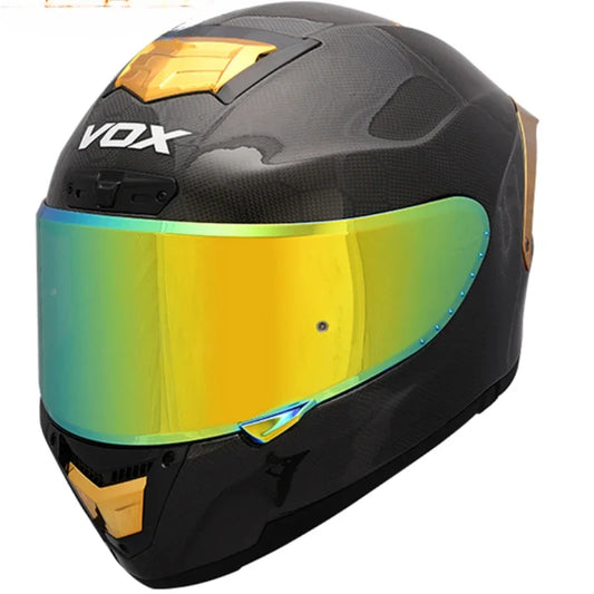 Casque Moto Intégral Fibre de Carbone DOT – Léger et Sécurisé