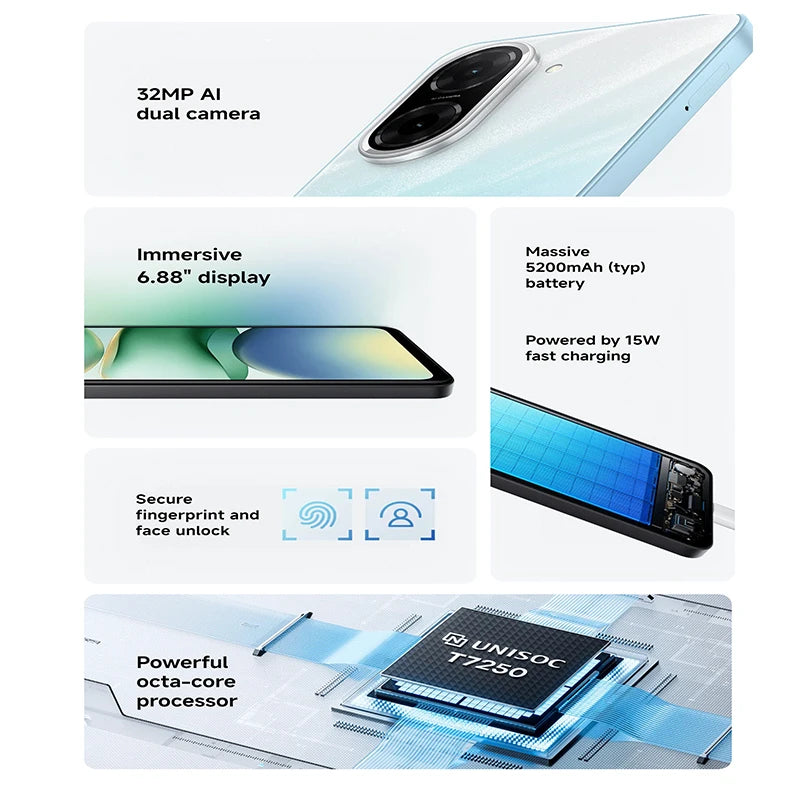 Smartphone Xiaomi Redmi A5 – Version Mondiale, Écran 6.88", 5000mAh, Double SIM