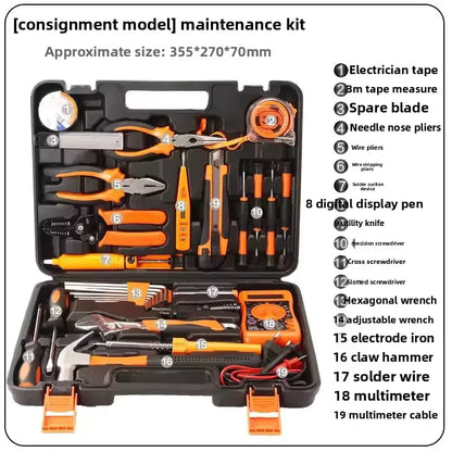 Kit d’outils de quincaillerie domestique – Boîte à outils complète multifonction