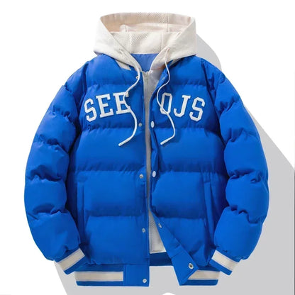 Veste pour jeunes hommes fermeture éclair nouvelle veste Streetwear coupe-vent mode veste à capuche Parkers hiver épais thermique coton manteau hommes